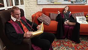 Sucking Off The Headmaster For A Better Grade, Deepthroat Moaning!