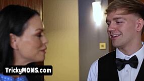 roleplaying a romantic dinner turns into quick anal with my nympho stepmother