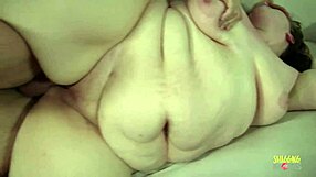 old dude fucking a bbw fat lady and making her slurp up his cum