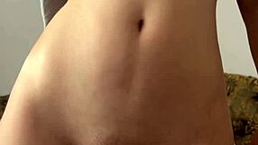 Cute teen fingers her shaved pussy before dildo fucking - maiskii