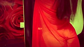 latina in red lingerie unleashes her sensual side, feeling so free