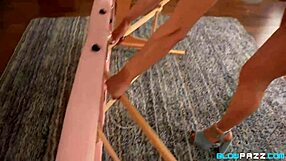 Stepmomma Mona Azar, give me a blowjob on the massage table!