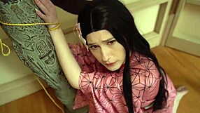 My cosplaying stepsister demands I fuck her in the scene.