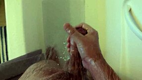 Amateur masturbates in shower
