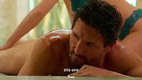 the stepfather and stepdaughter share a sensual nuru massage session with portuguese subtitles, exploring forbidden desires.