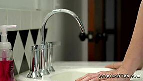 Lesbian has oral sex with imaginary friend