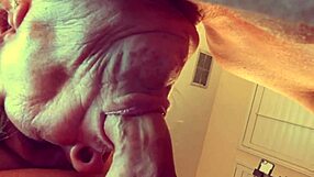 Granny Velma Dinkley solves the cocksucking cumundrum with an open bathrobe