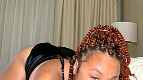 A thick redbone milf is caught while making her pussy squirt in a homemade scene