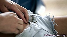 Euro babe masturbates and fingers herself solo