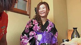 japanese slut enjoys clit vibrator rub before riding huge cock