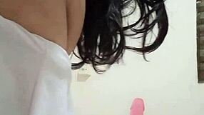 Brazilian Woman Rides Dildo Front and Back, Announcing Orgasm in Personalized Video Part 2