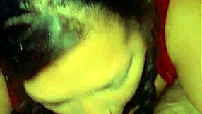 quick sloppy blowjob with deepthroat action