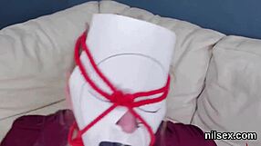 peculiar cutie is taken in ass hole assylum for awkward treatment, bizarre scene