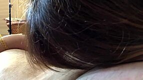 Granny sucks cock deep in point of view homemade scene