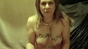 feeling the pain and submission as a slave endures belt strikes