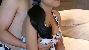 home made amateur personal shoot swimsuit big tits girlfriend nipple stimulation orgasm zoom up angle