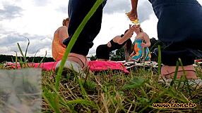 no panties girls outdoors fun on try on haul day with lingerie and short summer dress and miniskirts