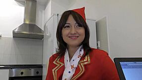 air hostess suzy rainbow in casual interview