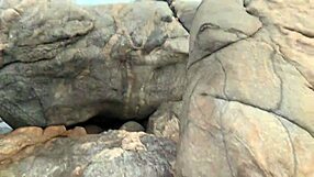 Gaucho eats cueca virada with big cock in outdoor public place, cuckold watches latina with monster cock.