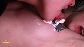 Slow and Creamy Lesbian Sex with Close-Up Cunnilingus