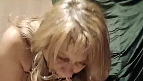 this slave's self-bondage session with harness and toys!