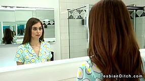 Lesbian has oral sex with imaginary friend