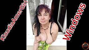 klaudia ambergirl takes full mouth in outdoor milf encounter with big natural tits