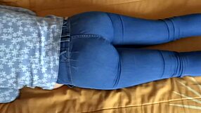 I Love Being Bathed in Cum with Two Big Cumshots on Ass and Tits