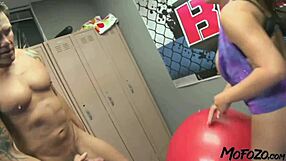 I gave the brunette model a facial after the fight