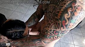 did you see that hot brunette fucking her well-endowed friend's cock in her pussy all day long