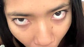 Deep blowjob on huge cock