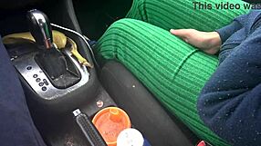 Busty French Stepmom Gropes Stepson's Cock in Moving Car