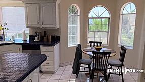 stepson can't stop fucking his ebony stepmom pussy pov