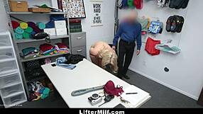 Blonde suspect milf fucked hard by officer in garage!