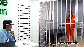 Fuck That Juicy Latina Inmate's Pussy Through The Prison Bars!