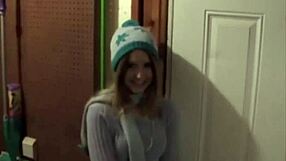 My Cute Neighbor Teasingly Reveals Her Slim Body and Touches Her Pussy