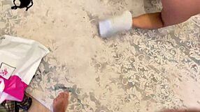 Teen brunette has pov amateur sex after shopping with big cock