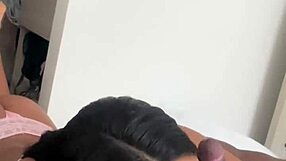 Deep blowjob on huge cock