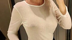 trying risky dildo fucking in fitting room what if someone catches me moaning wet