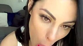 Horny girl rides dildo to squirting climax