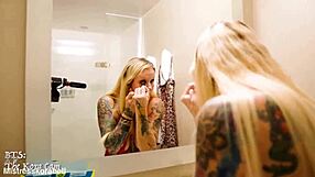 Reunited couple enjoys a quiet hotel room meeting