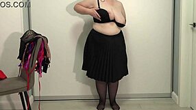 Mature Teacher Tries Work Bras, Big Gorgeous Boobs Jump Out, Saggy Tits Exposed