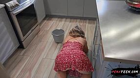 girlfriends mom sneakily sucks me off under the table