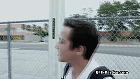 sexy soccer babes in uniforms take turns blowing my cock in homemade pov group