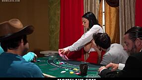 Croupier Payton Preslee's Big Tits and Ass Keep Customers Hooked Deepthroat Style