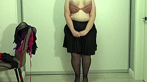 Mature Teacher Tries Work Bras, Big Gorgeous Boobs Jump Out, Saggy Tits Exposed