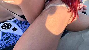 Beach slut's blowjob made my cock rock hard instantly