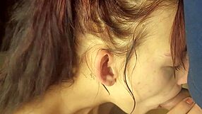 petite 18-year-old stepdaughter kneels sucking daddy's monster cock hungrily