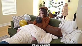 Beautiful Young 18+ Stepdaughter Teases Her Step Daddy For Pre Party Fun - Famxxx