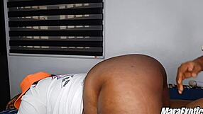 horny black couple fucks hard and fast